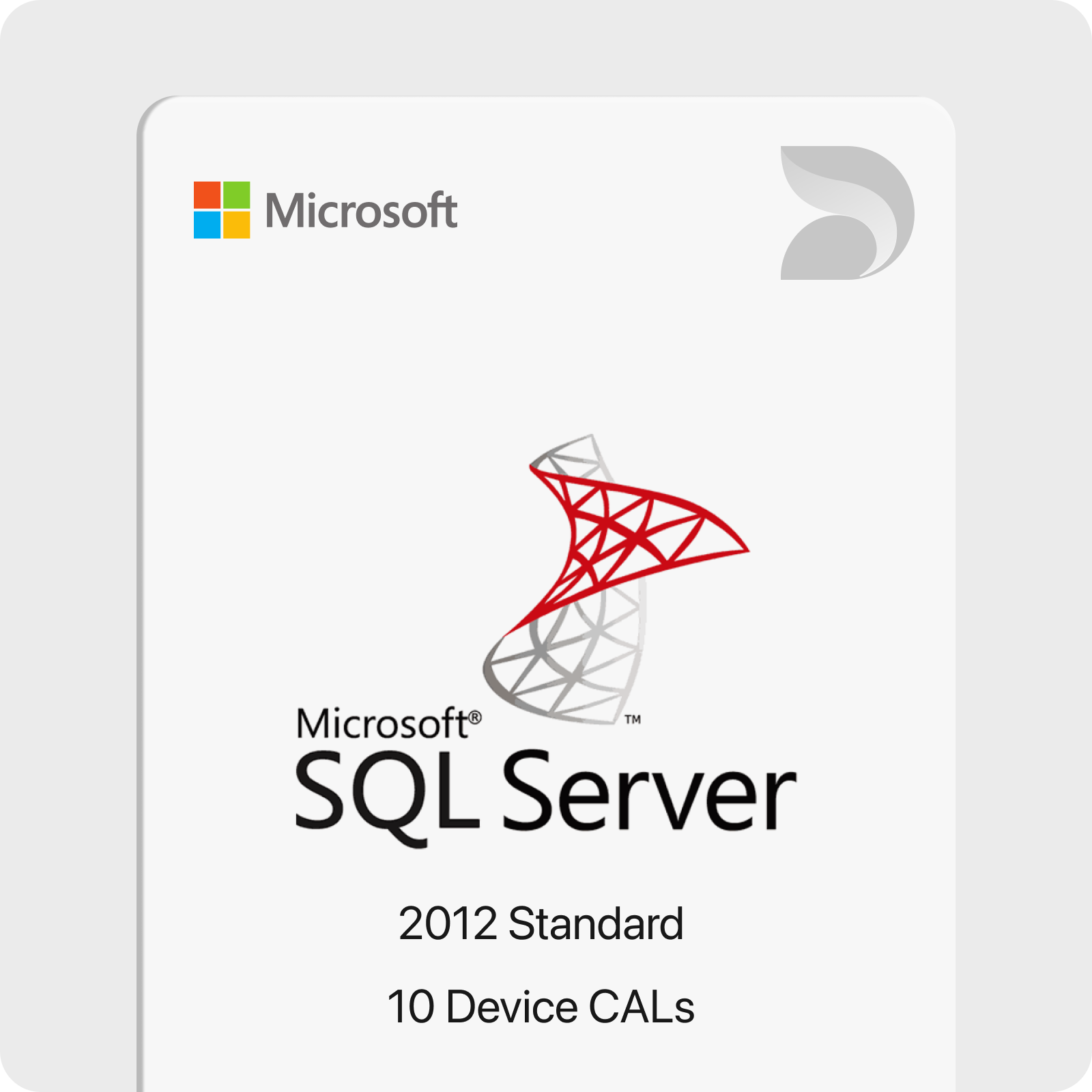 Microsoft SQL Server 2012 Standard - 10 Device CALs